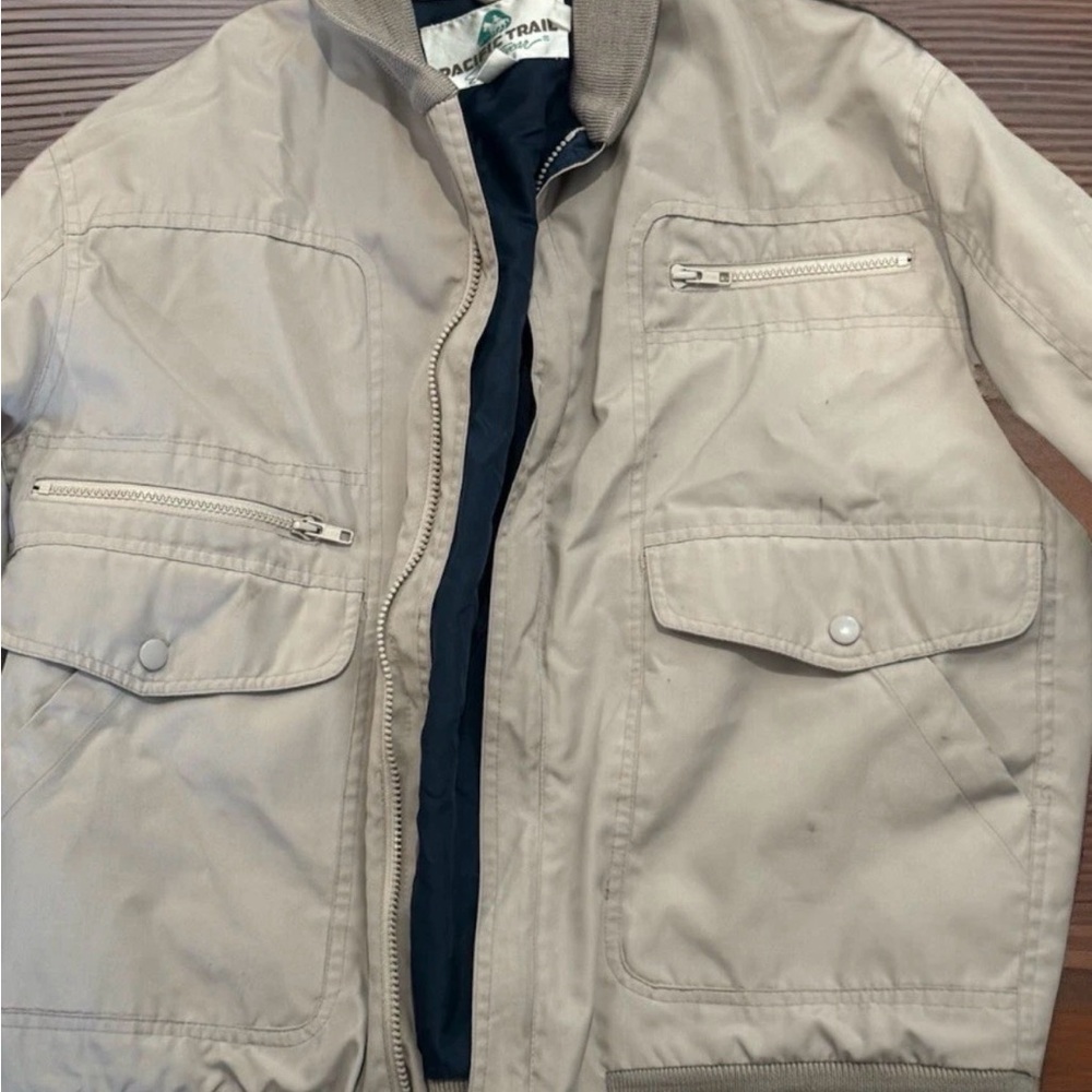 VTG Pacific Trail Men's Beige Utility/Bomber Jacket Size XL